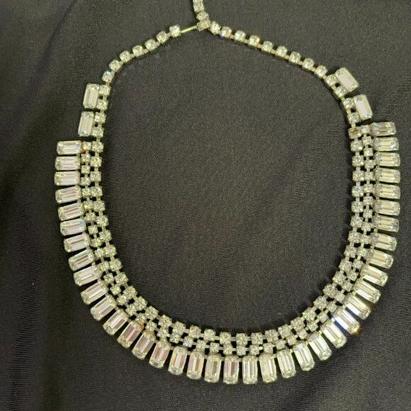 Albert Weiss circa 1955 Rhinestone Necklace Sexy Mid Century 50's VINTAGE - Picture 4 of 9